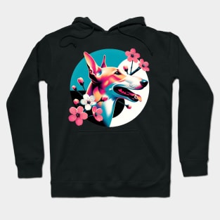 Joyful Ibizan Hound Amidst Spring Cherry Blossoms Hoodie